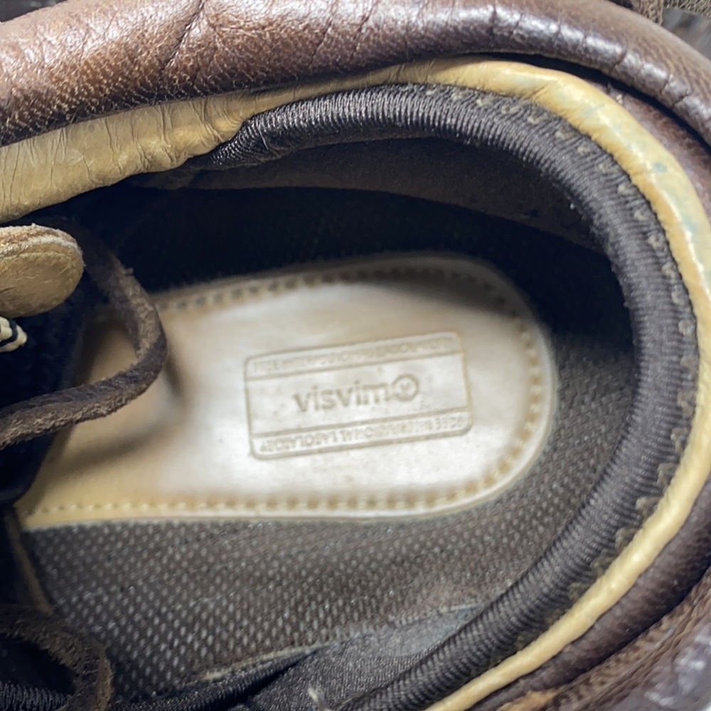 Visvim FBT Brown Elk Leather Men's Size 10 Distressed - Picture 8 of 13